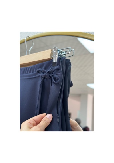 Unika Boutique Elisaid Yandan Bağlamalı Parçalı Skuba Etek-gs3788 Beyaz Lacivert