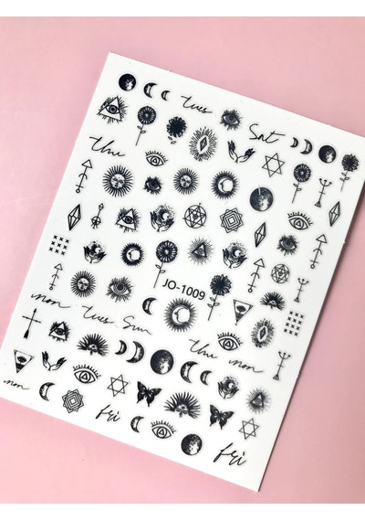 Gotik Dizayn Tırnak Sticker Tırnak Etiketi Nail Art Jo-1009