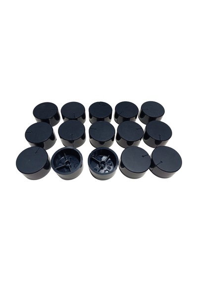 15 Adet Plastik Siyah Ses Kontrol Pot Başlığı 35x18mm 6mm D Tip Mile Uygun