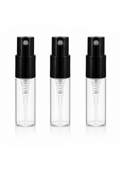 50 Adet Boş Cam Medikal Numune Parfüm Şişe, 2 Ml, Geçmeli Ağız, Şeffaf