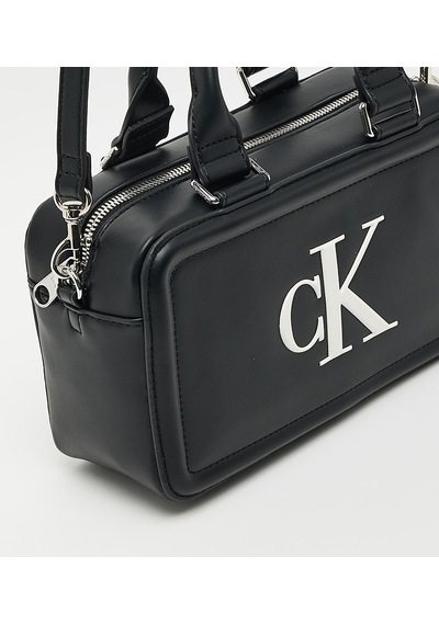 Calvin Klein Lv04f3411g3l2 Bold Ck Elongated Kadın El Çantası Siyah -Beyaz