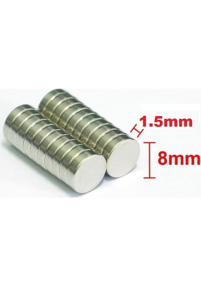 Neodyum Miknatis Güçlü 8X1.5Mm 12-24-50-100-250-500 Adet 24 Adet