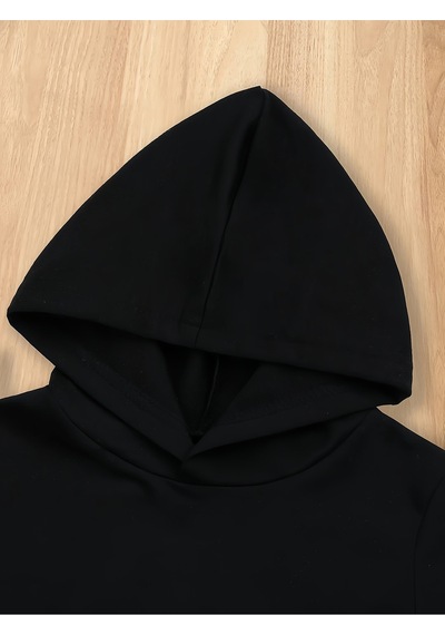 Uyguntarz Beautiful Soul Baskılı Oversize Çocuk Sweatshirt Siyah