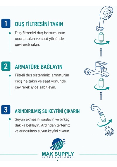 Mak Supply Duş Filtresi C Vitaminli Kokusuz