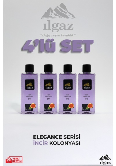 Ilgaz İncir Kolonyası 4'lü Set 80 Derece 400 Ml Elegance Series