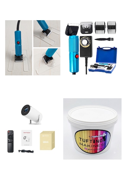Ak-v Tufting Makinesi Full Set Sarı Ak-v - Mavi Tıraş Makinesi Set İçeriği Açıklama Kısmındadır