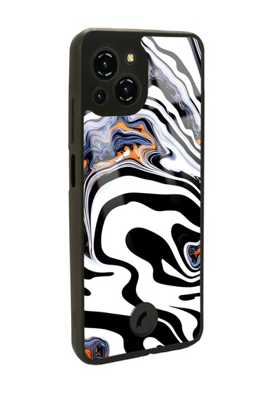 Reeder S23 Pro Max Beyaz Mermer Tasarımlı Glossy Telefon Kılıfı Çok Renkli