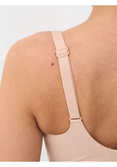 Alya Underwear Kadın Dikişsiz Sütyen Çıkarılabilir Yuvarlak Kaplı Lazer Kesim Görünmez Sütyen Siyah Pudra