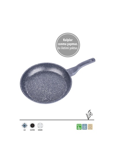 Fms D3007 Döküm Granit 2'li 20-28 Cm Tava Seti Siyah