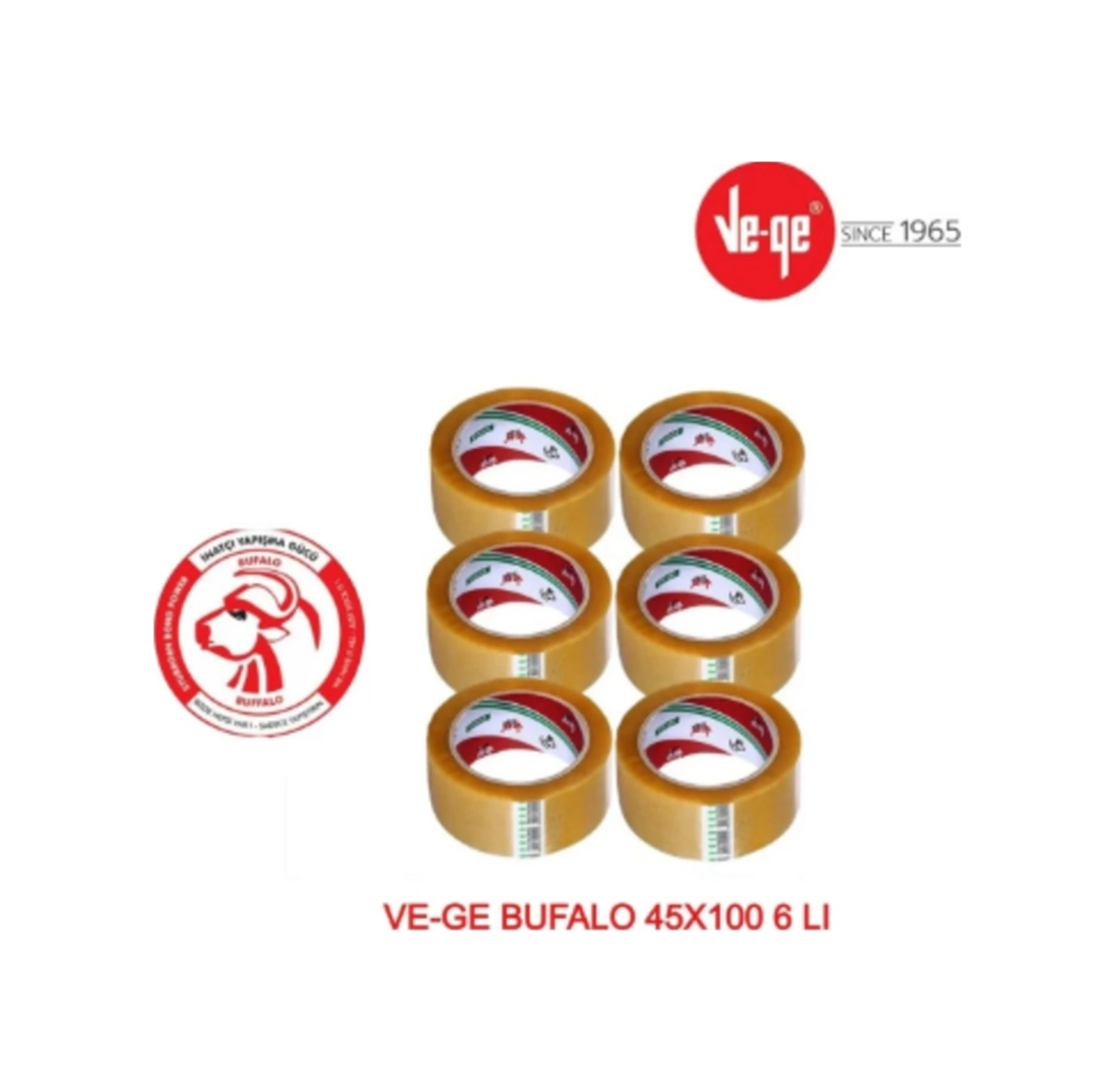 Ve-ge 45x100 Aslanlı Koli Bandı 6 Adet