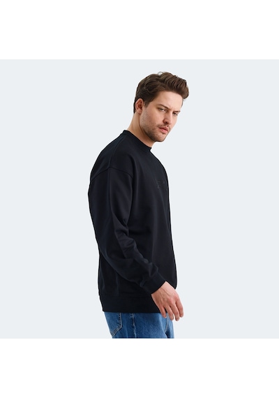 Slazenger VADIK Oversize Erkek  Siyah Sweatshirt