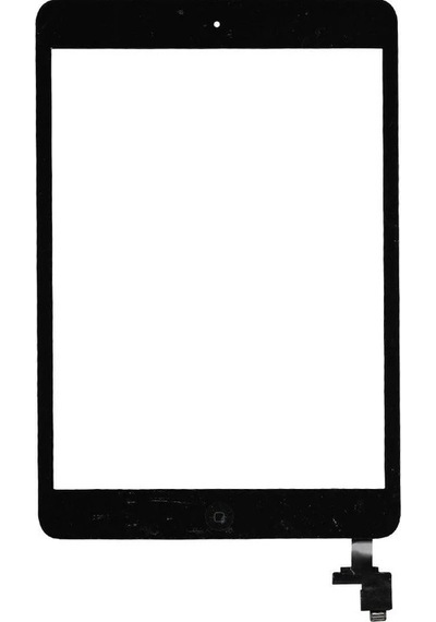 Apple  Uyumlu iPad Mini 2 A1432 Butonlu Dokunmatik Siyah