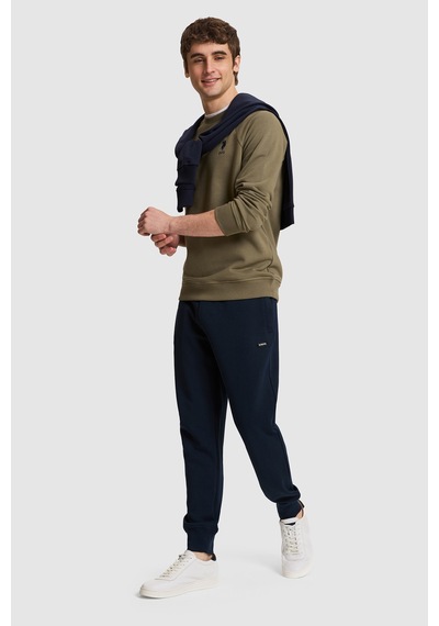 U.S. Polo Assn. Erkek Lacivert Slim Fit Paçası Lastikli Eşofman Altı 50329444-vr033