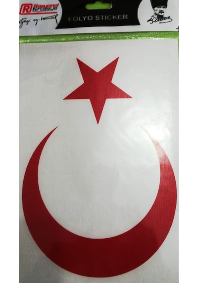 Rasyonel Ay-yıldız Sticker Yapışkanlı A5 - 2 Adet