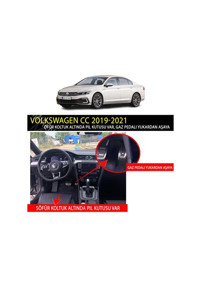 Volkswagen Cc 2019-2021 5D Havuzlu Suni Deri Oto Paspas N11.4446