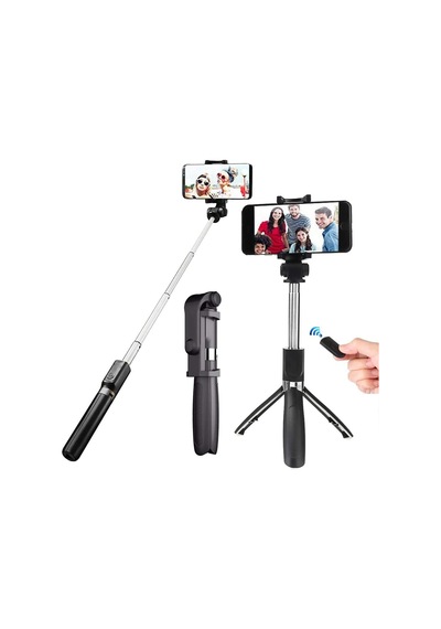 Ayrex Uzaktan Kumandalı Bluetooth Selfie Çubuğu 3 Ayaklı 60 Cm Tripod - L01 Genel