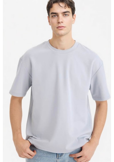 Defacto Nefes Alabilen Oversize Tişört X3926az26spgr297 Gri-gr297