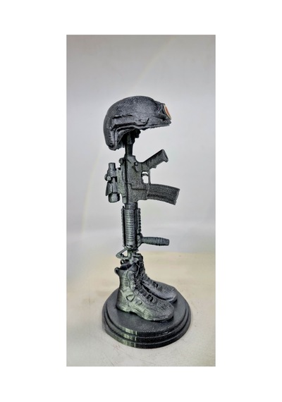 Falden Soldier Askeri Anıt Biblo Figür 20cm Gümüş