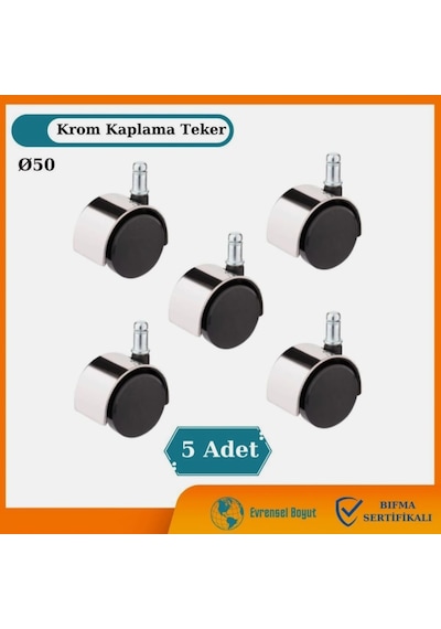 Sandofis Çap 50 Mm İthal Krom Teker 5 Adet