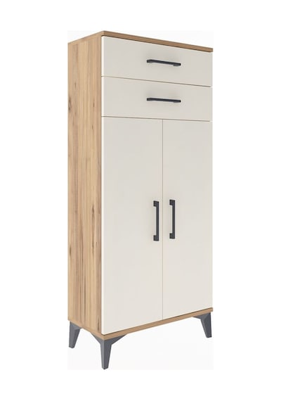 Arges Dolap 2 Raflı 2 Çekmeceli 2 Kapaklı 60x30x134 Çam-aytaşı Çam