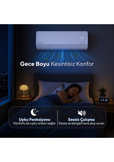 Kumtel Hinoki KMSAC-18 18.000 Btu A++ Inverter Duvar Tipi Split Klima Montaj Dahil