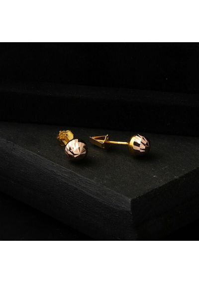 Bilezikci 14 Ayar Top Altın Küpe Vidalı 7 Mm. Kpdls14k29431