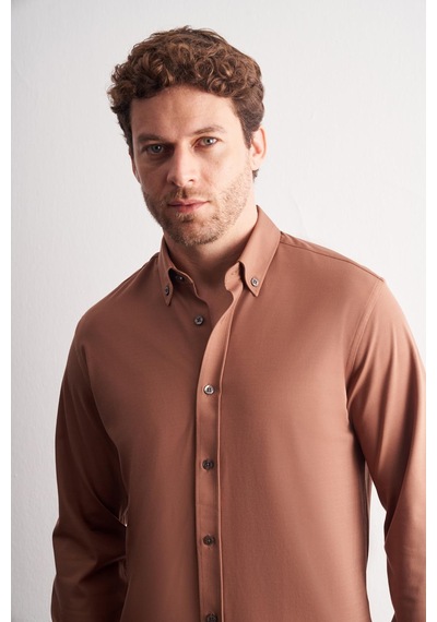 İmza Vizon Düğmeli Yaka Örme Uzun Kol Performans Ürün Slim Fit Esnek Gömlek 1004255270 Vizon İmza Vizon Düğmeli Yaka Örme Uzun Kol Performans Ürün Slim Fit Esnek Gömlek 1004255270 Vizon