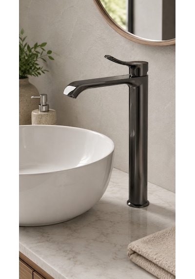 Valtemo Valero Çanak Tipi Lavabo Bataryası Art Gray Vm-1213 Gri