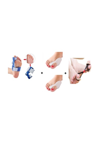 Halluks Valgus Gece Ateli + Silikon Bunyon Ve Egzersiz Lastiği
