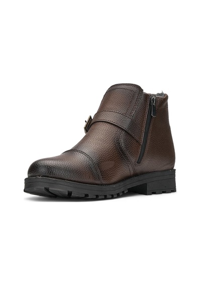 Günlük Erkek Bot Bağcıklı Toka Detaylı Tırtık Taban Outdoor Ayakkabı 01 Kahve