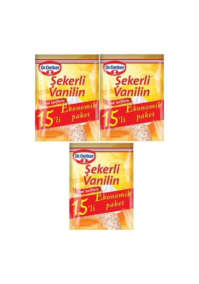 Şekerli Vanilin 15'li 75 Gr 3 Adet
