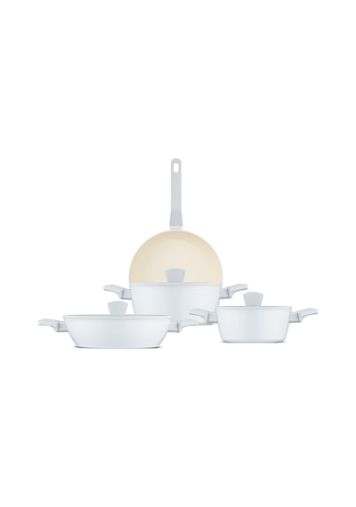 Jumbo Swiss Crystal Light Grey 7 Parça Tencere Seti Gri
