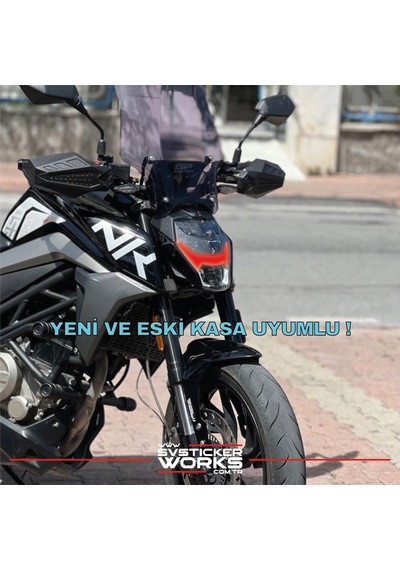Cfmoto Nk250 Far Sticker 2018-2025 Uyumlu Hazır Far Sticker Kit Kırmızı