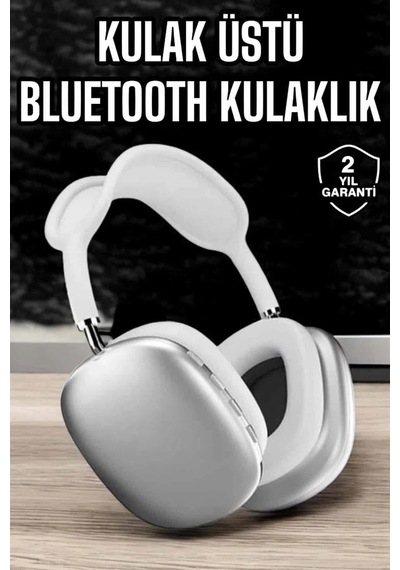 Mey İthalat P9 Air Max Kablosuz 5.0 Mikrofonlu Bluetooth Kulaklık Beyaz Yüksek Ses Kaliteli