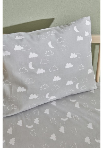 Karaca Home Bebek Cloudy Yastık Çarşaf Set Gri 200.22.11.0229