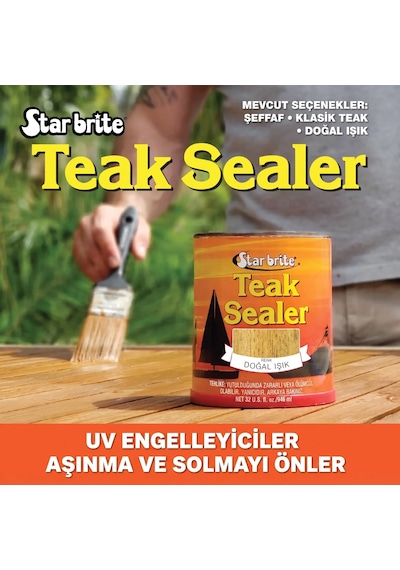 Starbrite - Tik Koruyucu Sealer - Natural Light 946 Ml : Tik Ağacınız İçin Bakımı Unutturan, Tropik Güneşe Ve Tuza Karşı Ultimate Sealer