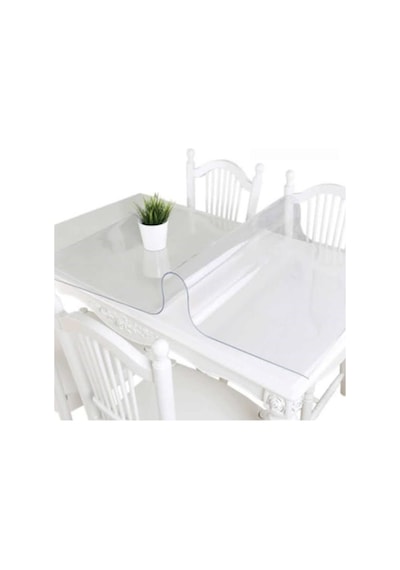 80x80 Şeffaf Pvc Masa Örtüsü 1,7 Mm Masa Koruyucu Saydam Renk Masa Sehpa Için Kolay Temizlik Nocolor-d12da666