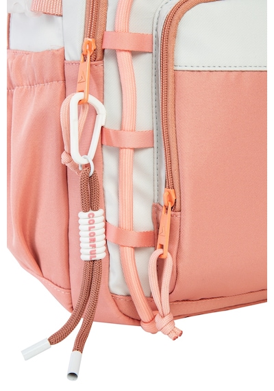 Colorful Clasic Sırt Çantası Pudra Pembe - Laptop Bölmeli Okul Çantası İlkokul - Ortaokul - Lise Pudra Pembe