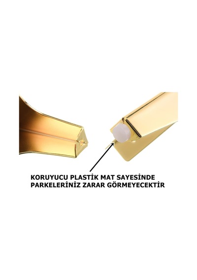 15 Cm Modern Model Gold Metal Mobilya, Dolap, Koltuk, Tv Ünitesi Ayakları 4 Adet -robot Süpürge Beyaz