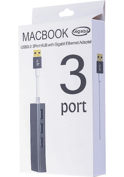 Gigabit Usb 3 Port Usb 3.0 Çoklayıcı ve Eternet Adeptörü