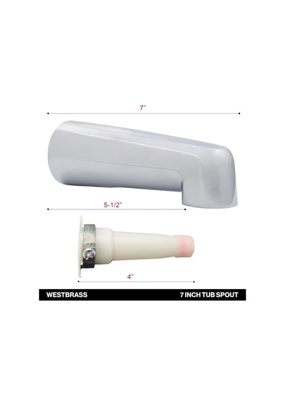 Westbrass Bakır Boru, Cilalı Krom, E5074-1f-26 İçin 7" Küvet Ağzı Altın