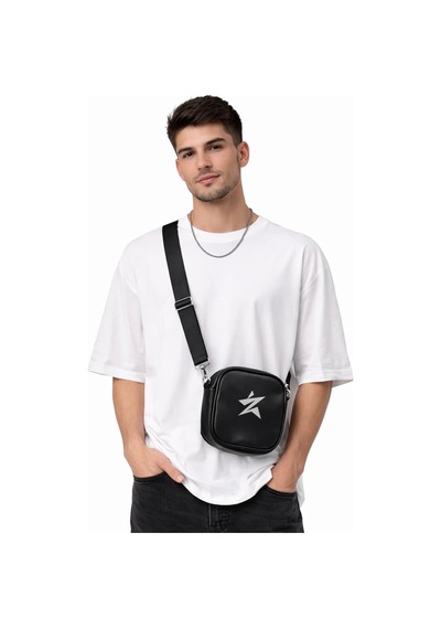 Zaee Star Baskılı Crossbody Bag Siyah