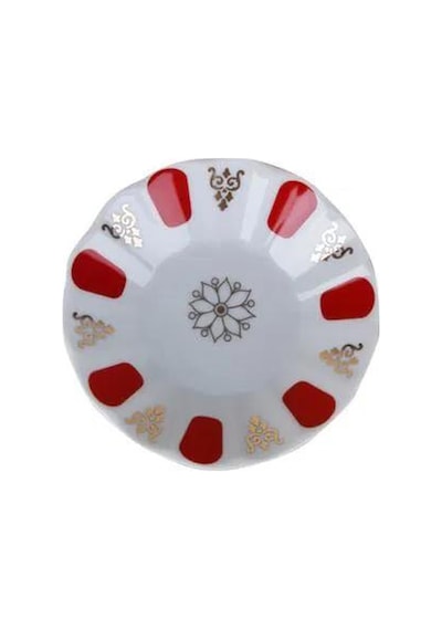 Porland Kırmızı Yaldız Çay Tabağı 11cm 04por005231 Beyaz