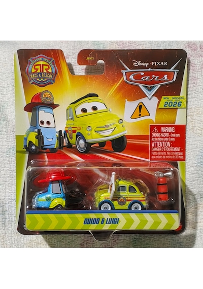 Dısney Pıxar Cars Race Rescue Luıgı Guıdo 2026 Nadir Koleksiyonluk Yangın Söndürücü Detaylı Çok Renkli