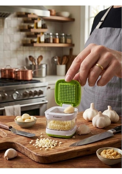 Cooker Hazneli Sarımsak Doğrayıcı Çok Renkli