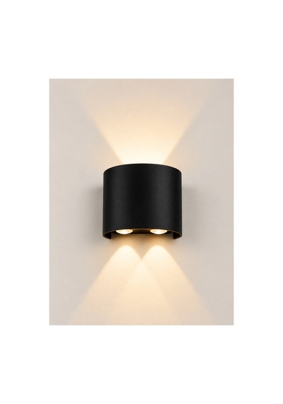 K2 Global Kda730 Jüpiter 2x4w Led Duvar Apliği 3000k Gün Işığı Ip54 Modern İç Ve Dış Mekan Dekoratif Aplik Siyah - 920696888 Siyah