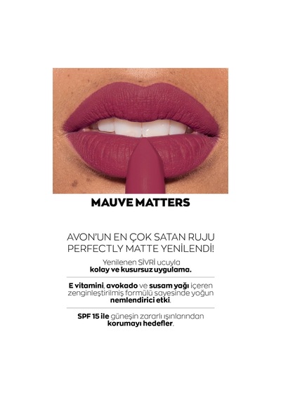 Avon Glimmerstick Dudak Kalemi Pink Bouquet + Ultra Mat Ruj Mauve Matters