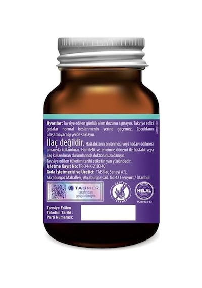 Magnezyum Bisglisinat 60 Bitkisel Kapsül 120 Mg