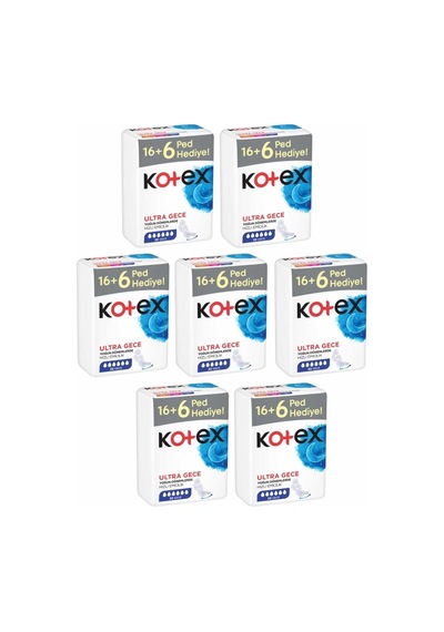 Kotex Ultra Gece Hijyenik Ped 7 x 22 Adet