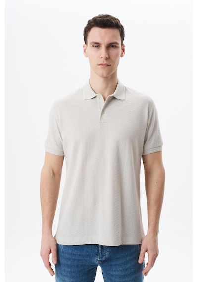 AR-MA Arma Erkek Basic Regular Fit Jakarlı Süprem Polo Yaka Tişört Y29374356402 Bej